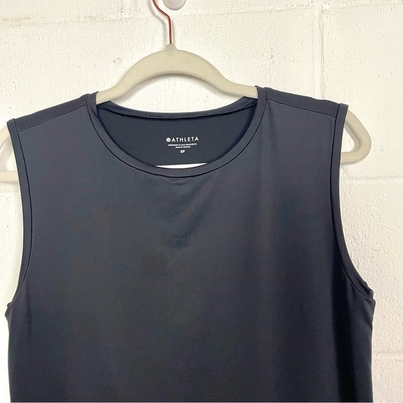 Athleta Sunlover Tank Dress‎ UPF Sheer Mesh Hem Beach Athleisure Tennis Prep SP - Picture 3 of 11